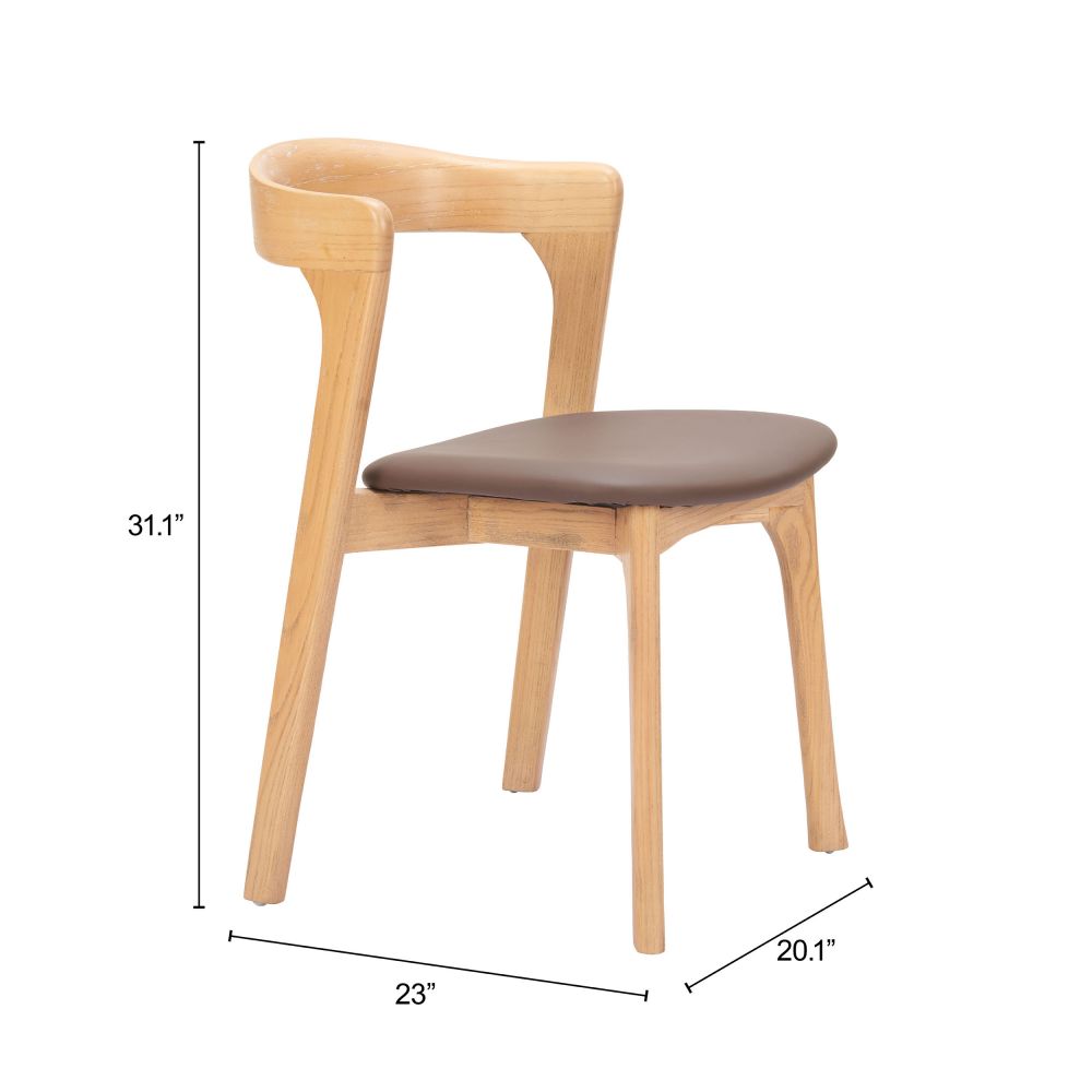 Zuo Modern Pioro Faux Leather Dining Chair 2PC