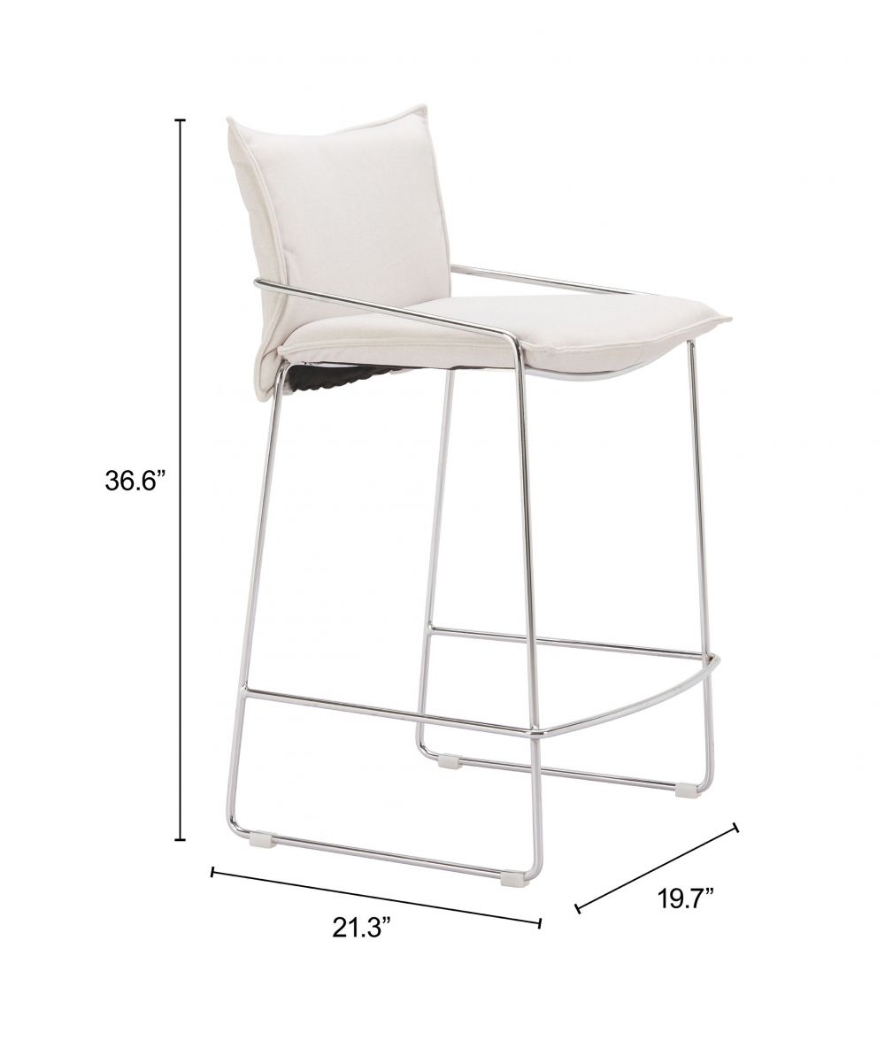 Zuo Modern Pola Faux Leather Counter Stool