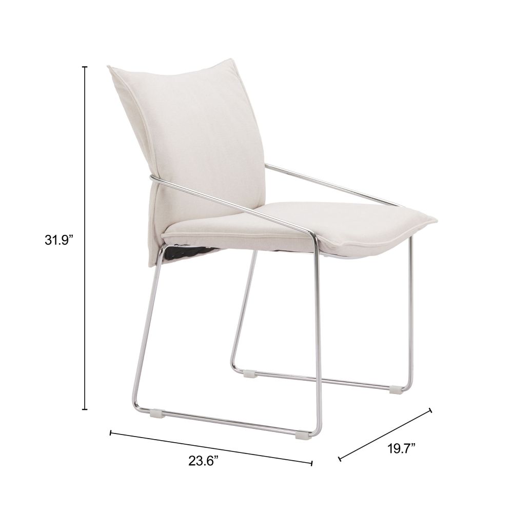 Zuo Modern Pola Faux Leather Dining Chair 2PC