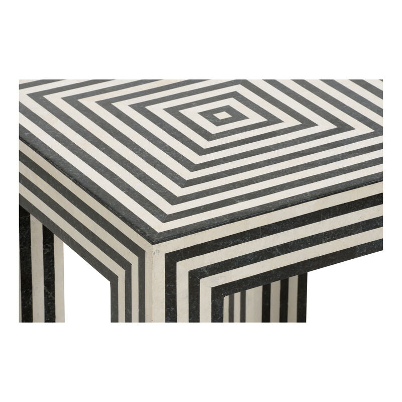 Positano Tessellated Stone Made Accent Table-Side Tables-Wildwood-LOOMLAN
