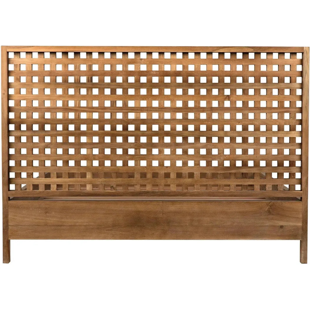 Quinnton Wood Brown Platform Bed Frame