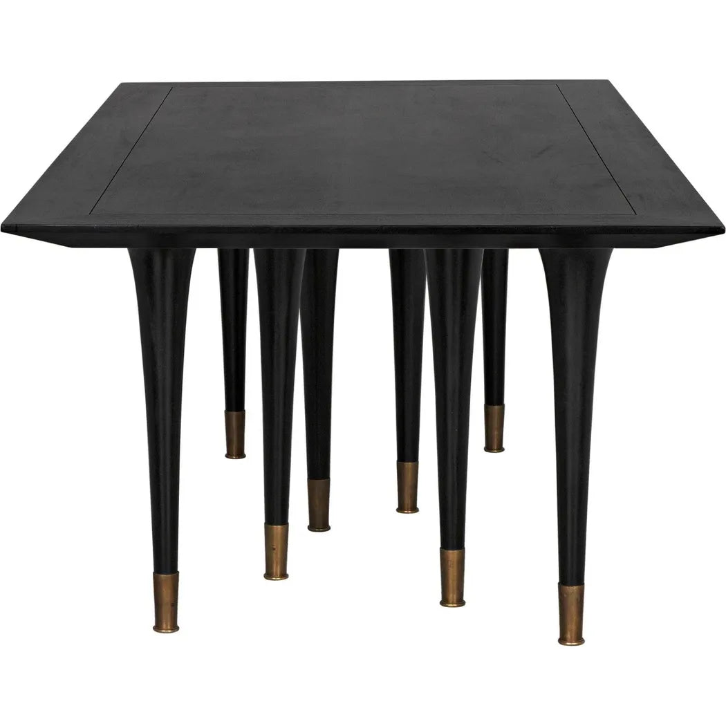 Romeo Dining Table, Hand Rubbed Black