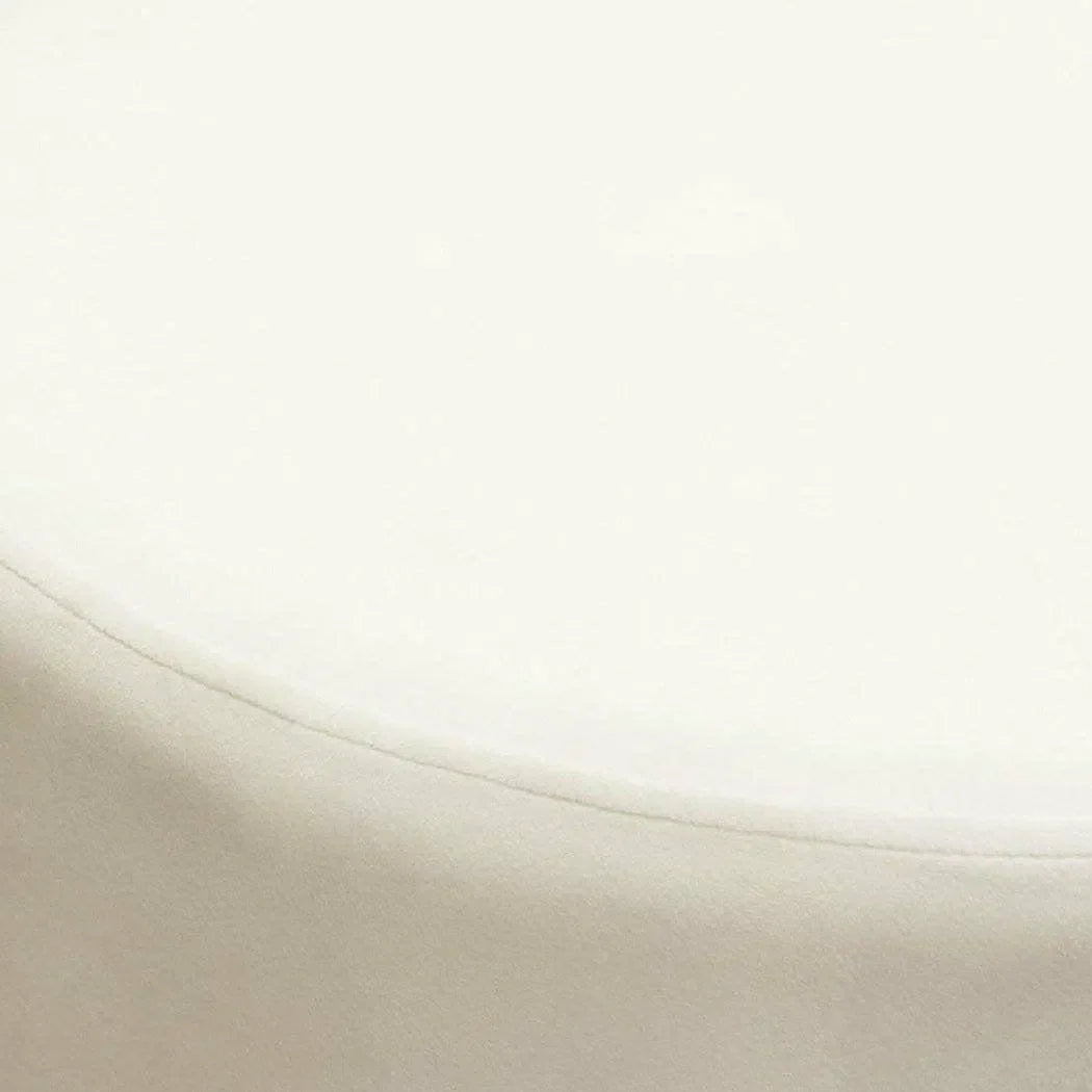 Round Accent Ottoman Cream Velvet Gold Metal Band Accent Ottomans Sideboards and Things By Diamond Sofa