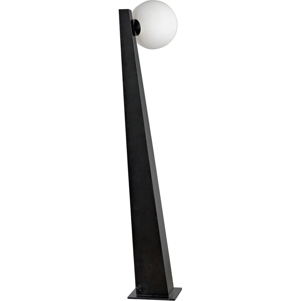 Noir Roy Floor Lamp, Black Metal