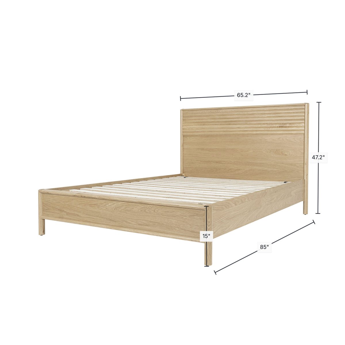 LH Home Runway Wooden Light Brown Bed