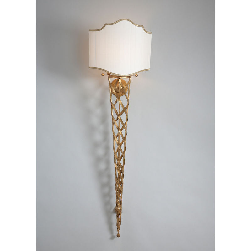 San Piero Golden Framed Tall Wall Sconce
