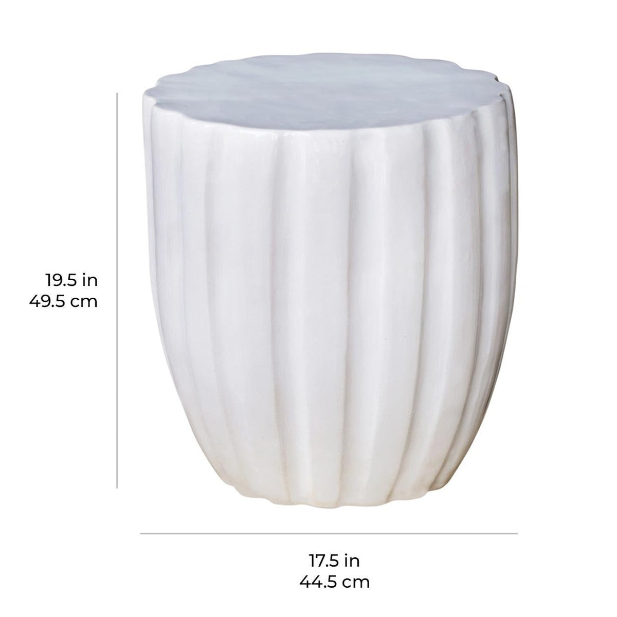 Seasonal Living Scallop Stool- Navy Blue Outdoor Stool