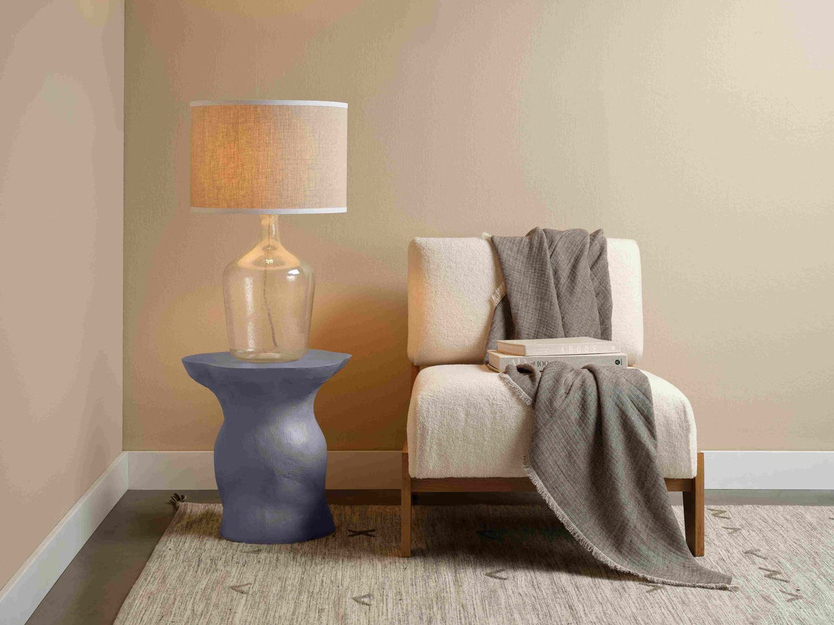 Jamie Young Sculpt Fiber Glass Geometric Side Table