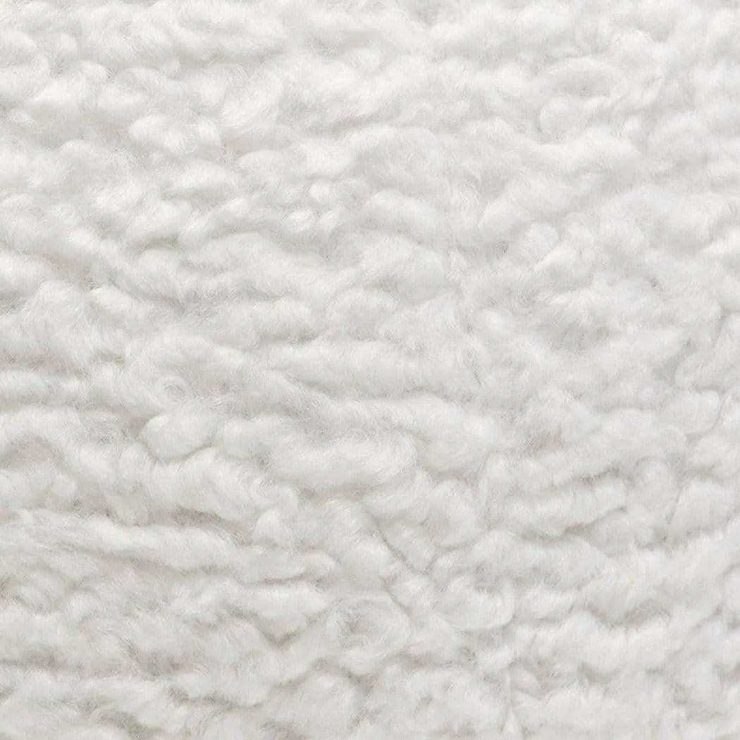 Set of 2 10" Round Accent Pillows in White Faux Throw Pillows Sideboards and Things By Diamond Sofa