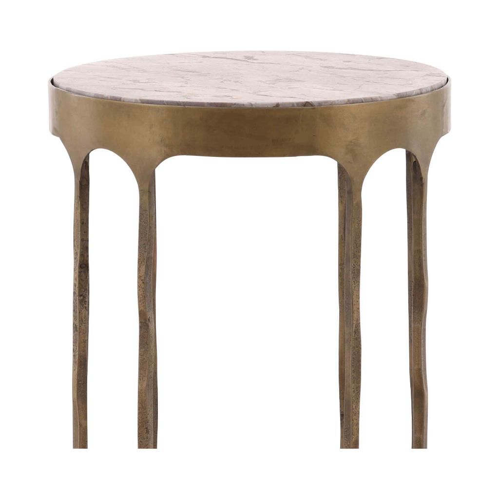 Shirley Marble Top Round End Table