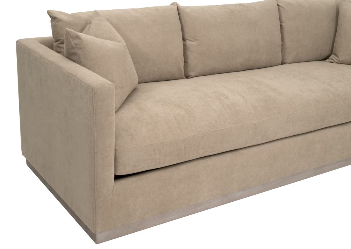 Essentials For Living Siena 96" Plinth Base Performance Fabric Sofa