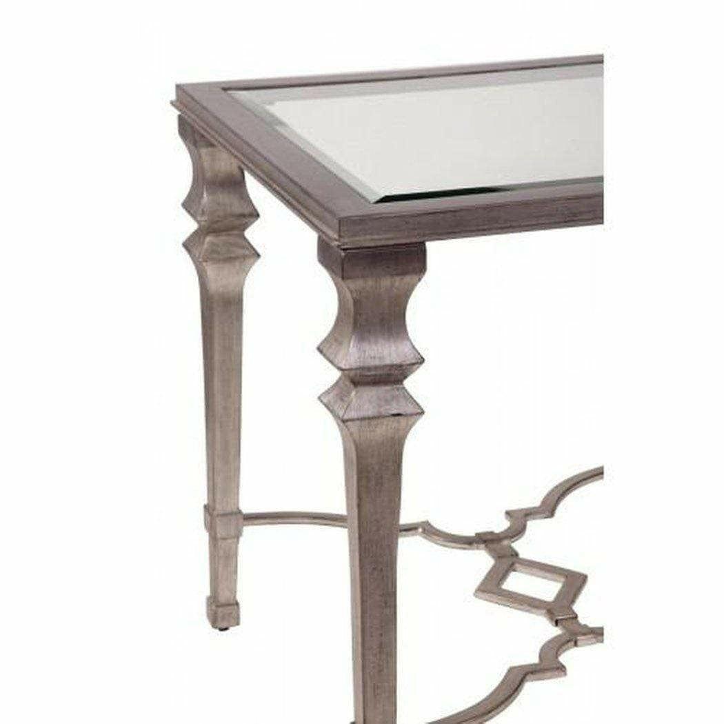 Silver Leaf Metal End Side Square Accent Table Side Tables Sideboards and Thangs By Bassett Mirror