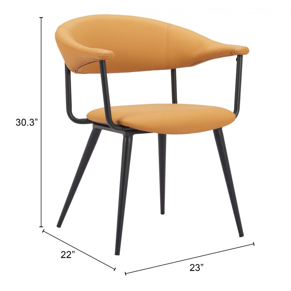 Zuo Modern Sima Faux Leather Dining Chair