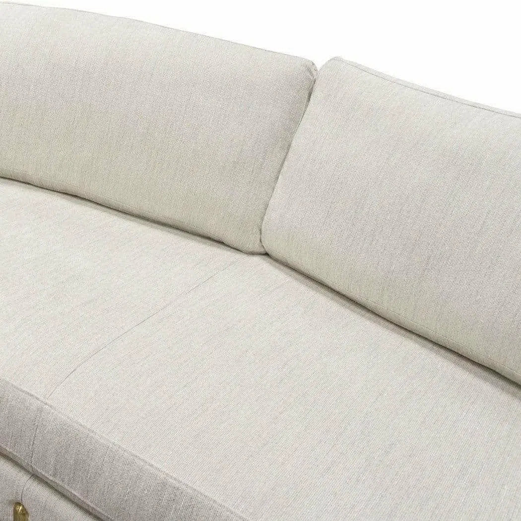 Sofa in Light Cream Fabric with Gold Metal Legs Sofas & Loveseats Sideboards and Things By Diamond Sofa