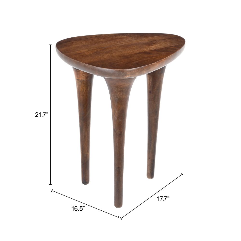 Zuo Modern Spiker Solid Wooden Side Table