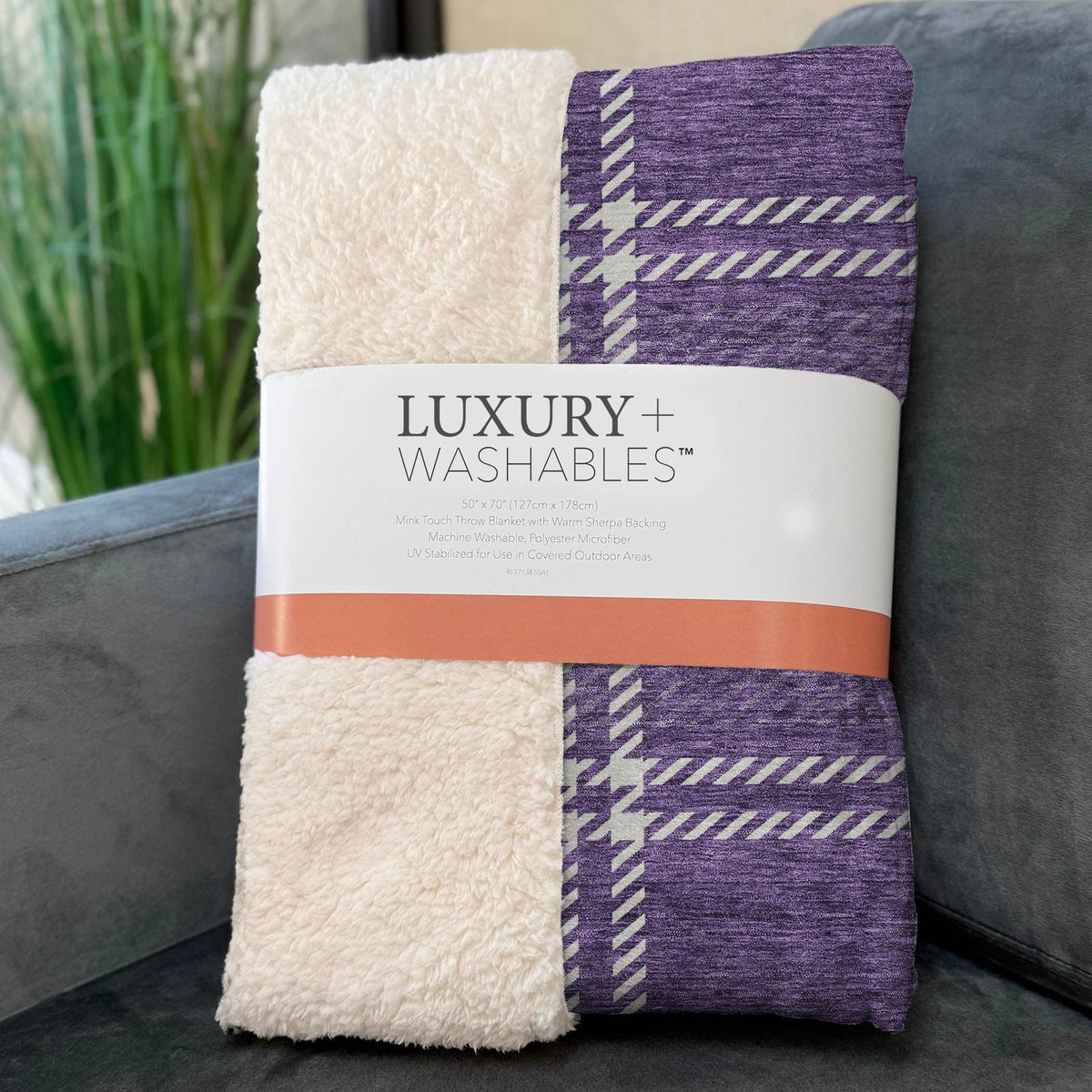 Addison Rugs Spiral Whispers Purple Washable Indoor-Outdoor Rug