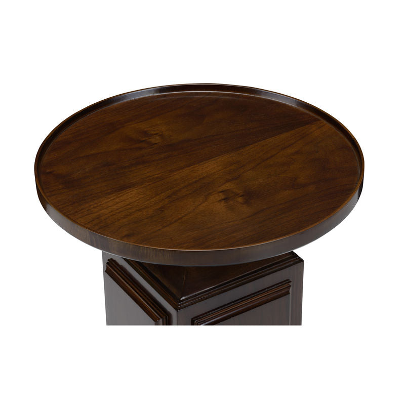 Wildwood Spot On Dark Brown Wooden Round Side Table