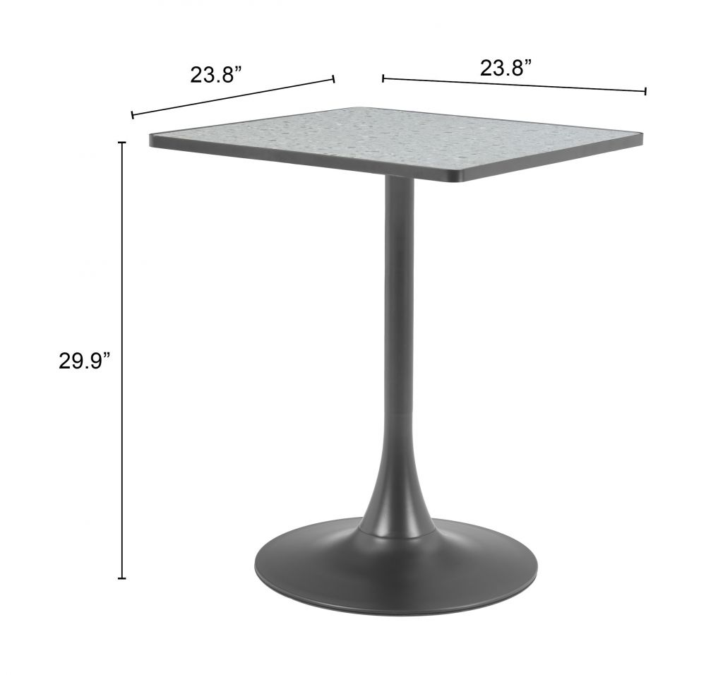 Zuo Modern Spot Wood Top Square Bistro Table