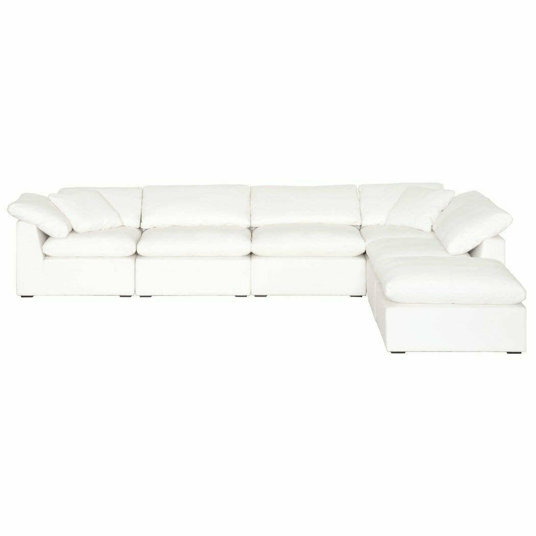 Essentials For Living Square Sky Modular Ottoman LiveSmart White