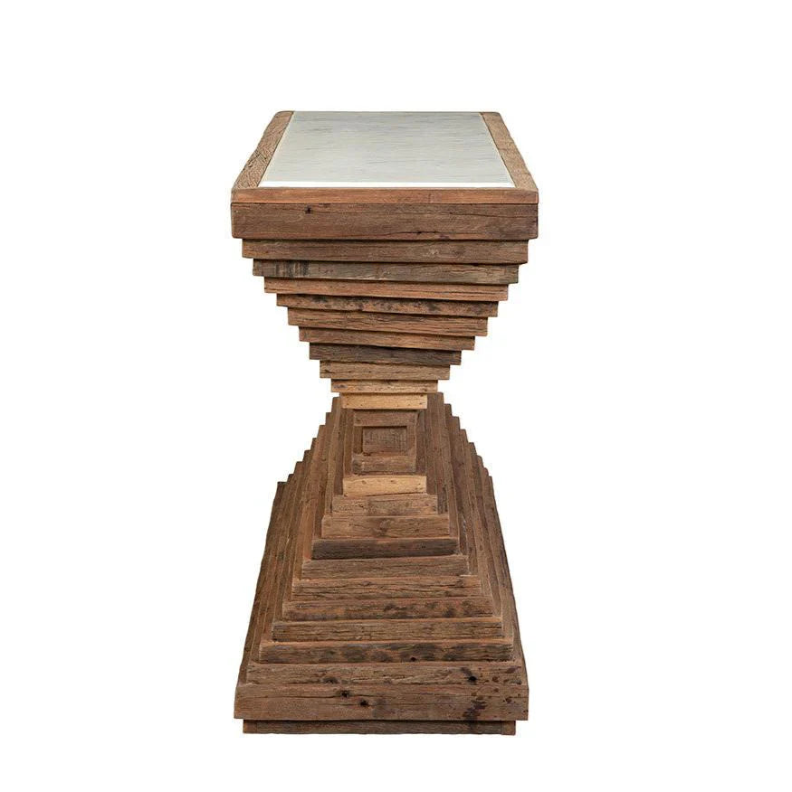 White Marble Top Sofa Table