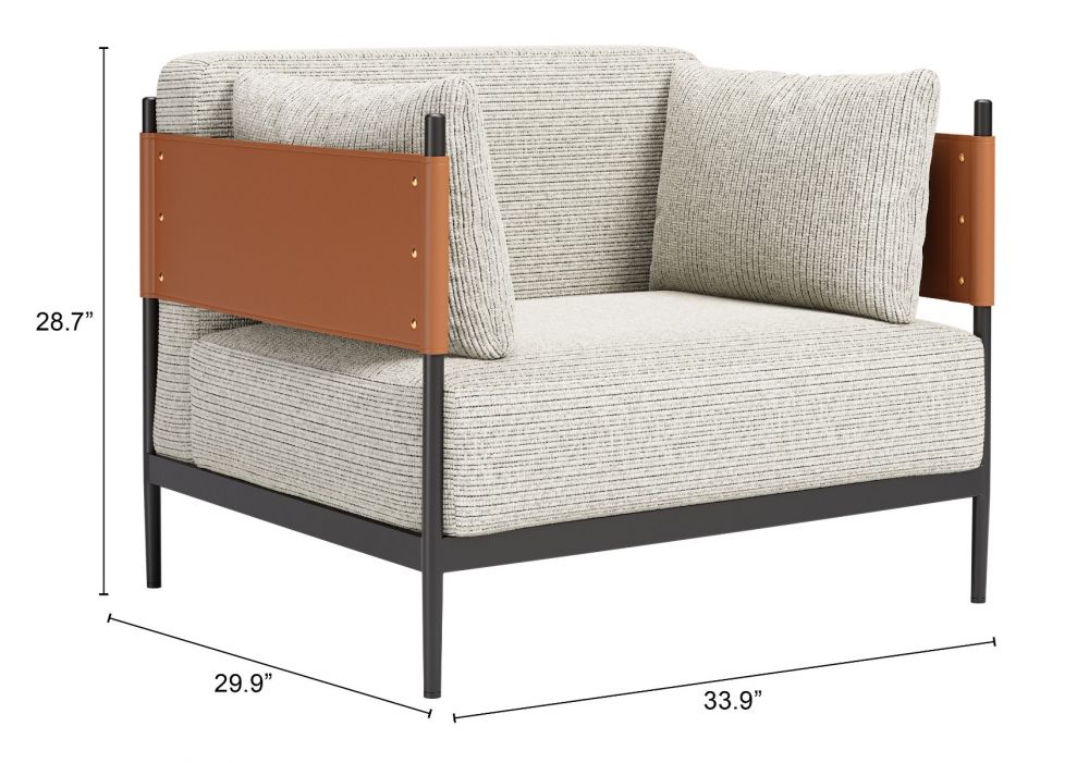 Zuo Modern Stirbe Faux Leather Armchair