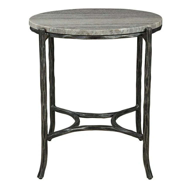 Furniture Classics Stonewall Marble Topped Round End Table