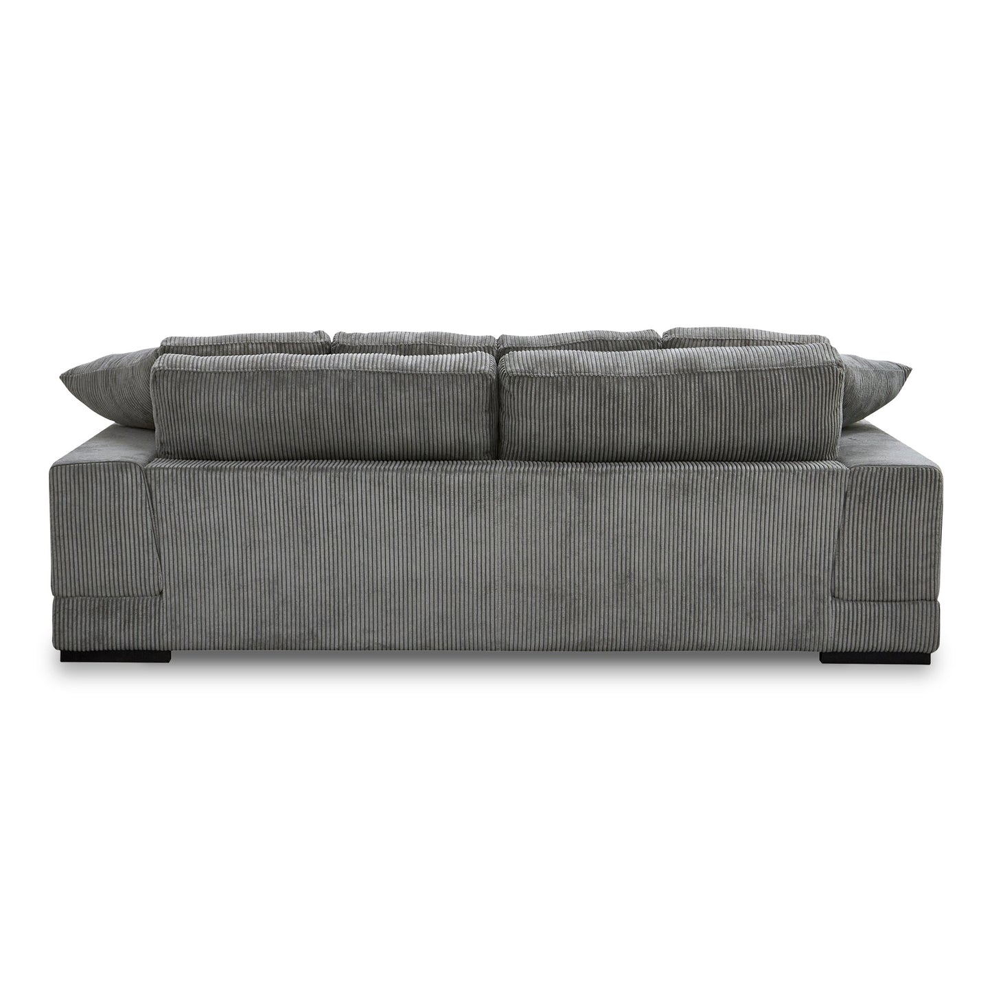Plunge Performance Fabric and Plywood Grey Sofa