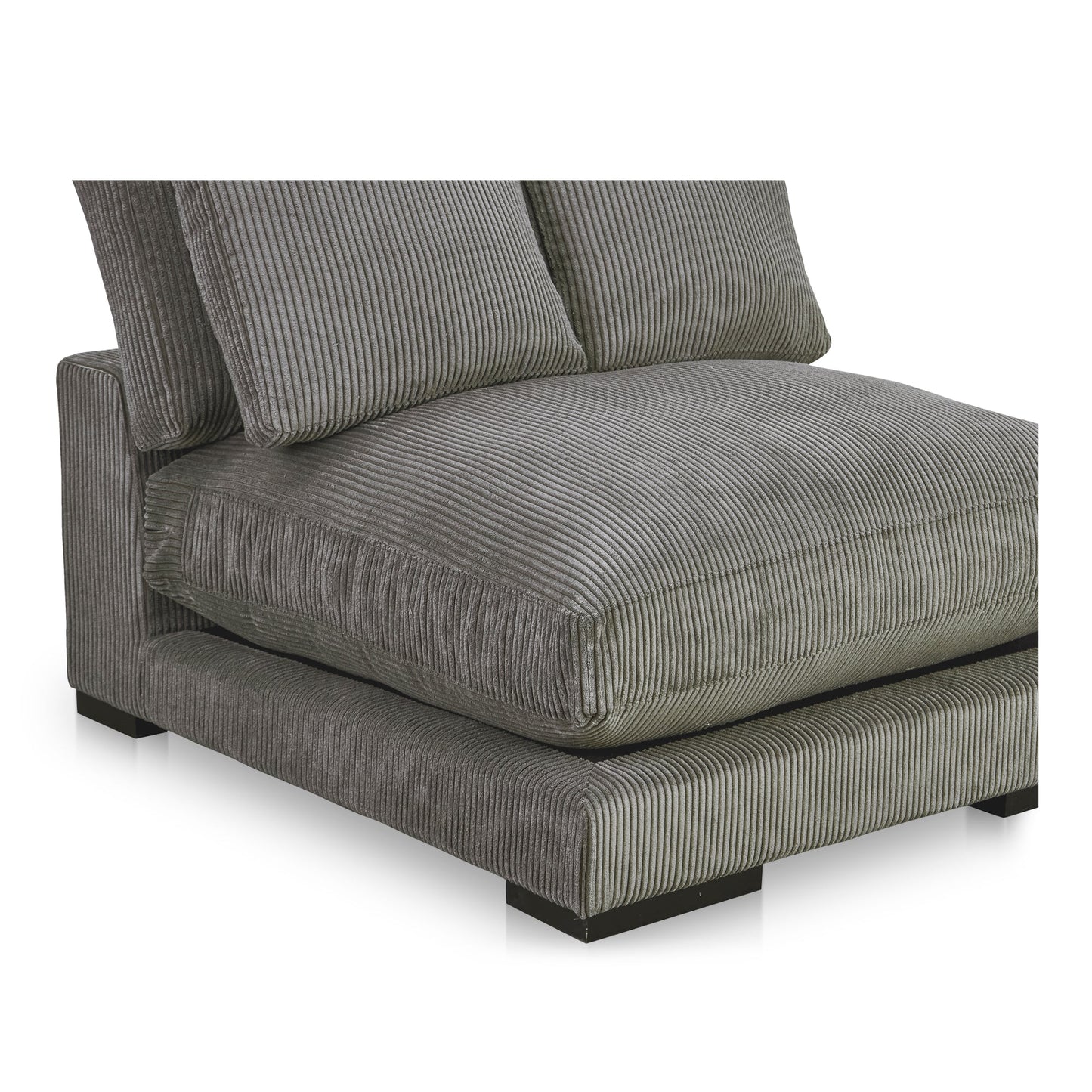 Performance Fabric & Plywood Grey Slipper Chair