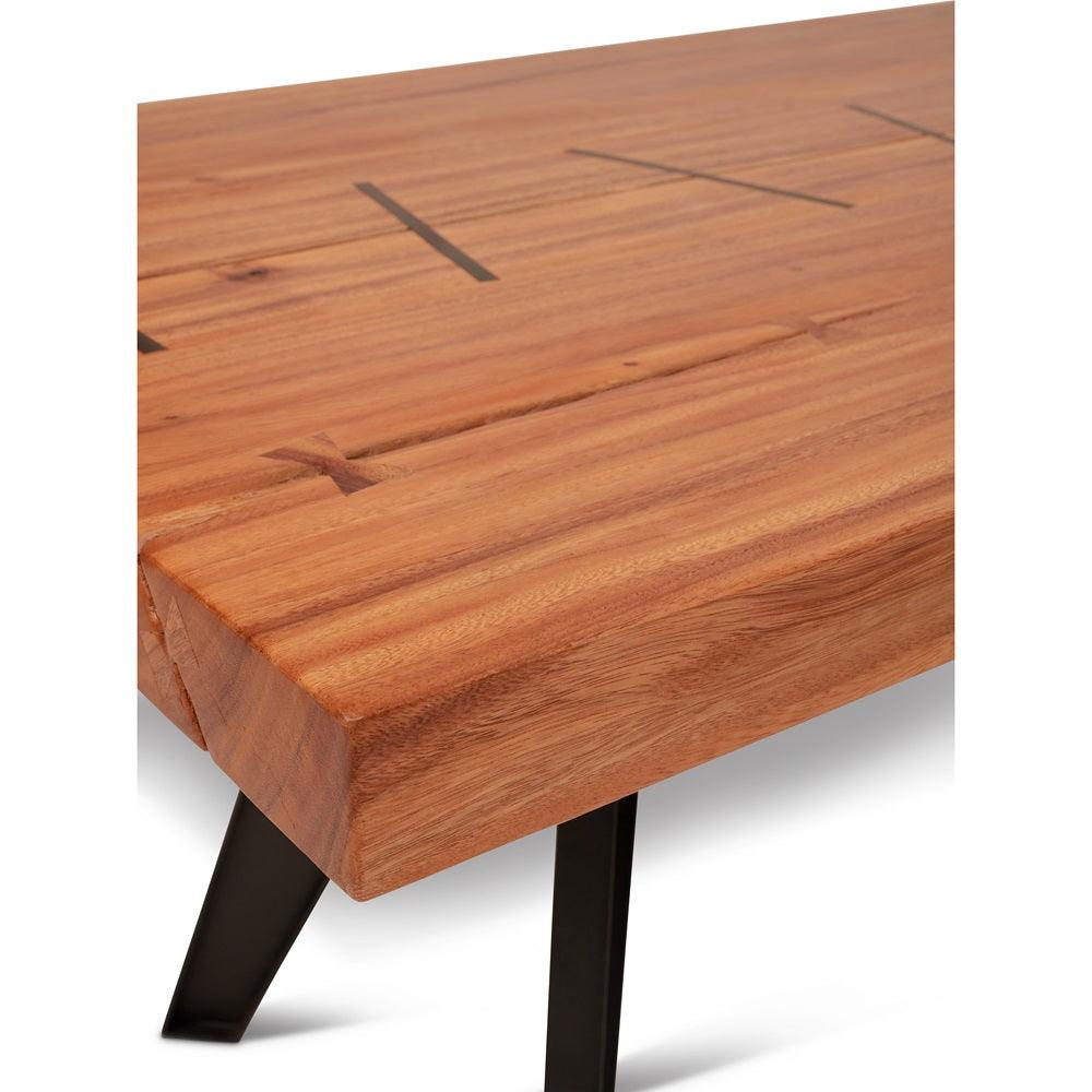 Cross Natural Solid Chamcha Rectangular Dining Table