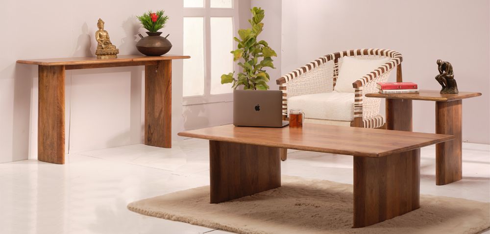 LOOMLAN Leighton Wooden Rectangular Console Table