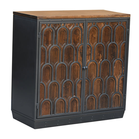 Medrano Wood Brown 2 Door Cabinet