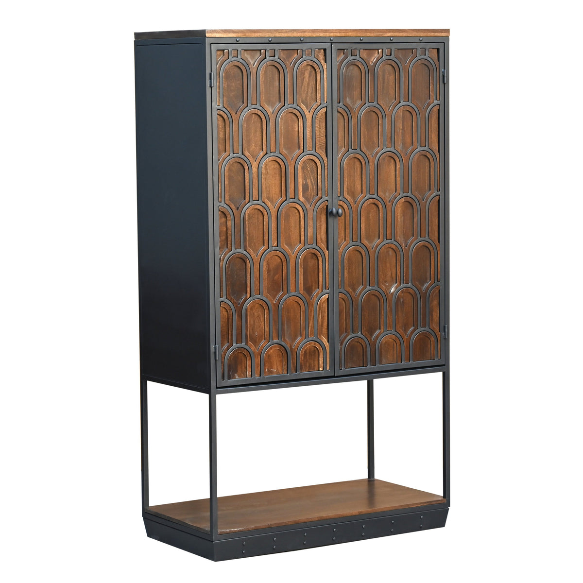 LOOMLAN Medrano Wood Brown Tall Cabinet