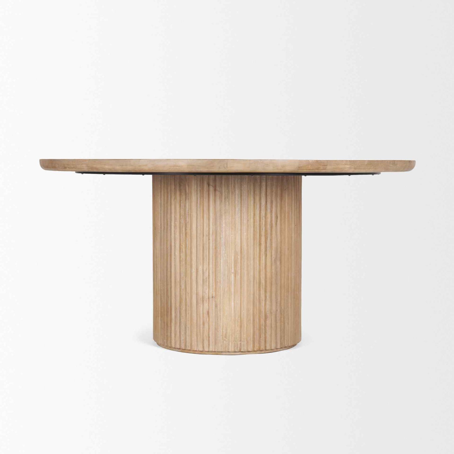 Mercana Terra Wood Fluted Round Dining Table
