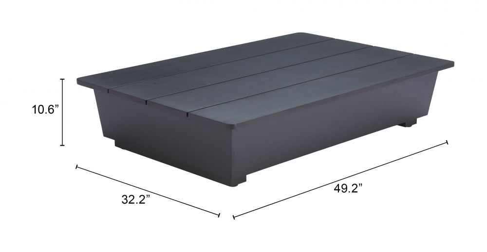Zuo Modern Tien Aluminum Black Coffee Table