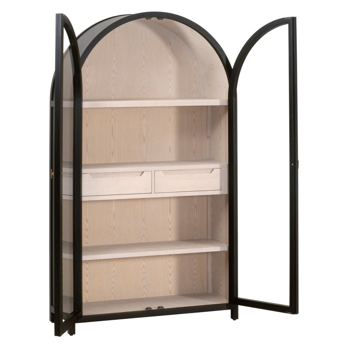 Essentials For Living Toulouse Wooden Glass Display Cabinet