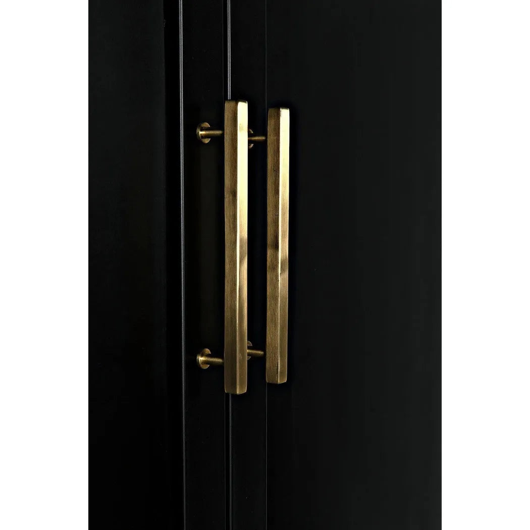 Tresor Hutch Bookcase Tall Black Buffet Cabinet