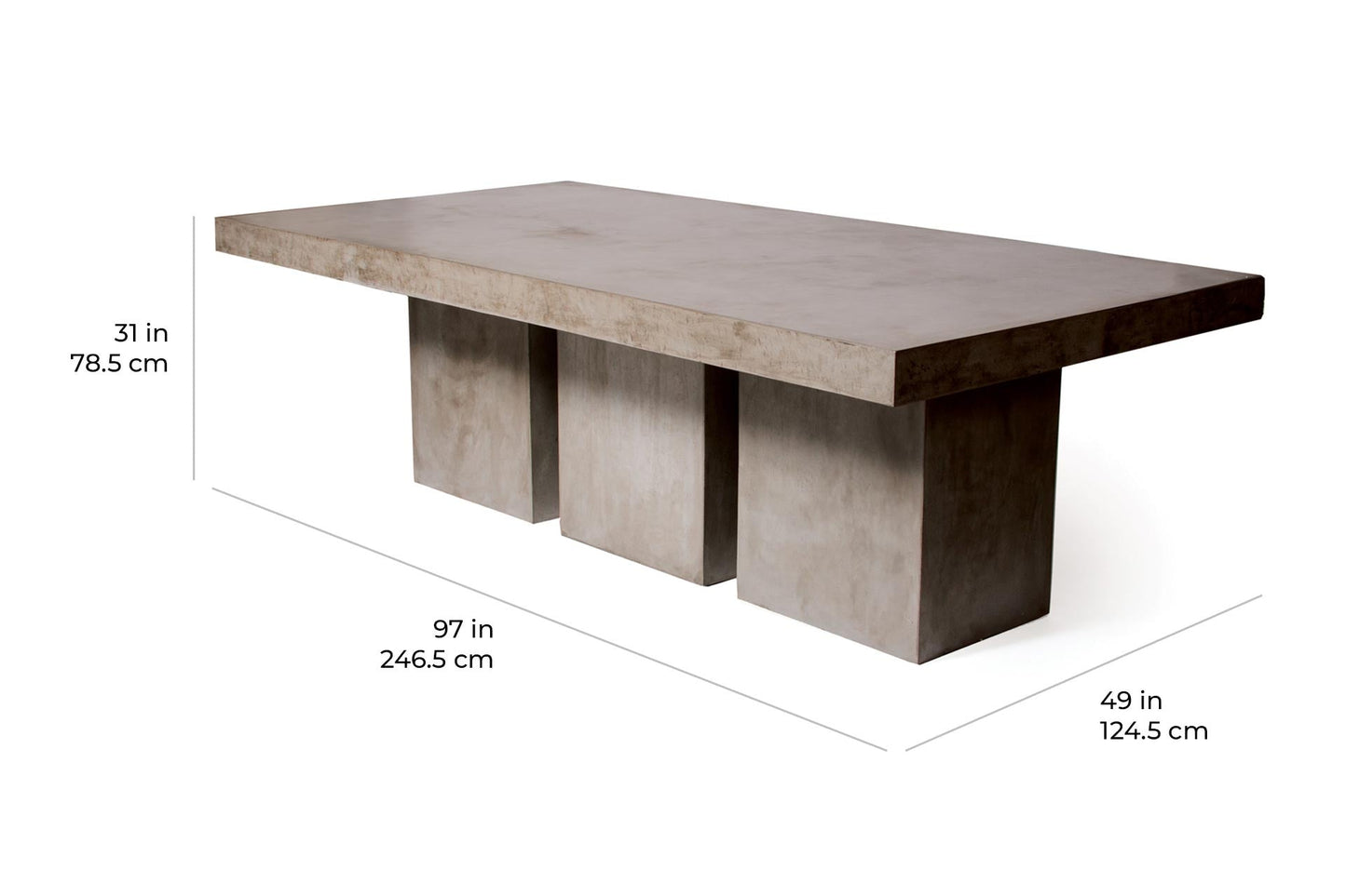 Tuscan Dining Table - Slate Grey Outdoor Dining Table-Outdoor Dining Tables-Seasonal Living-Sideboards and Things