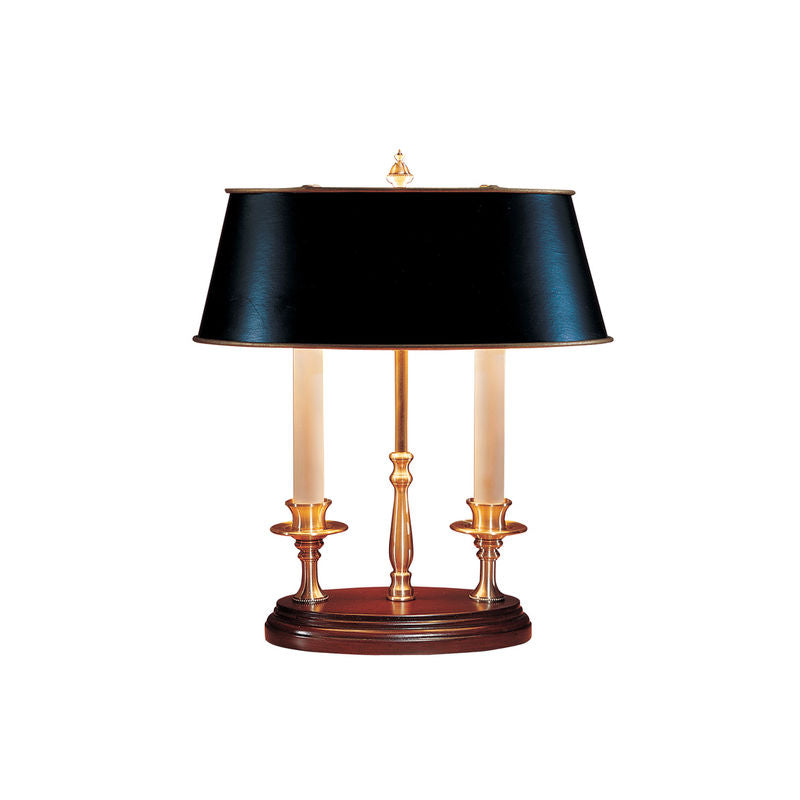 Wildwood Twin Candle Solid Brass Desk Lamp