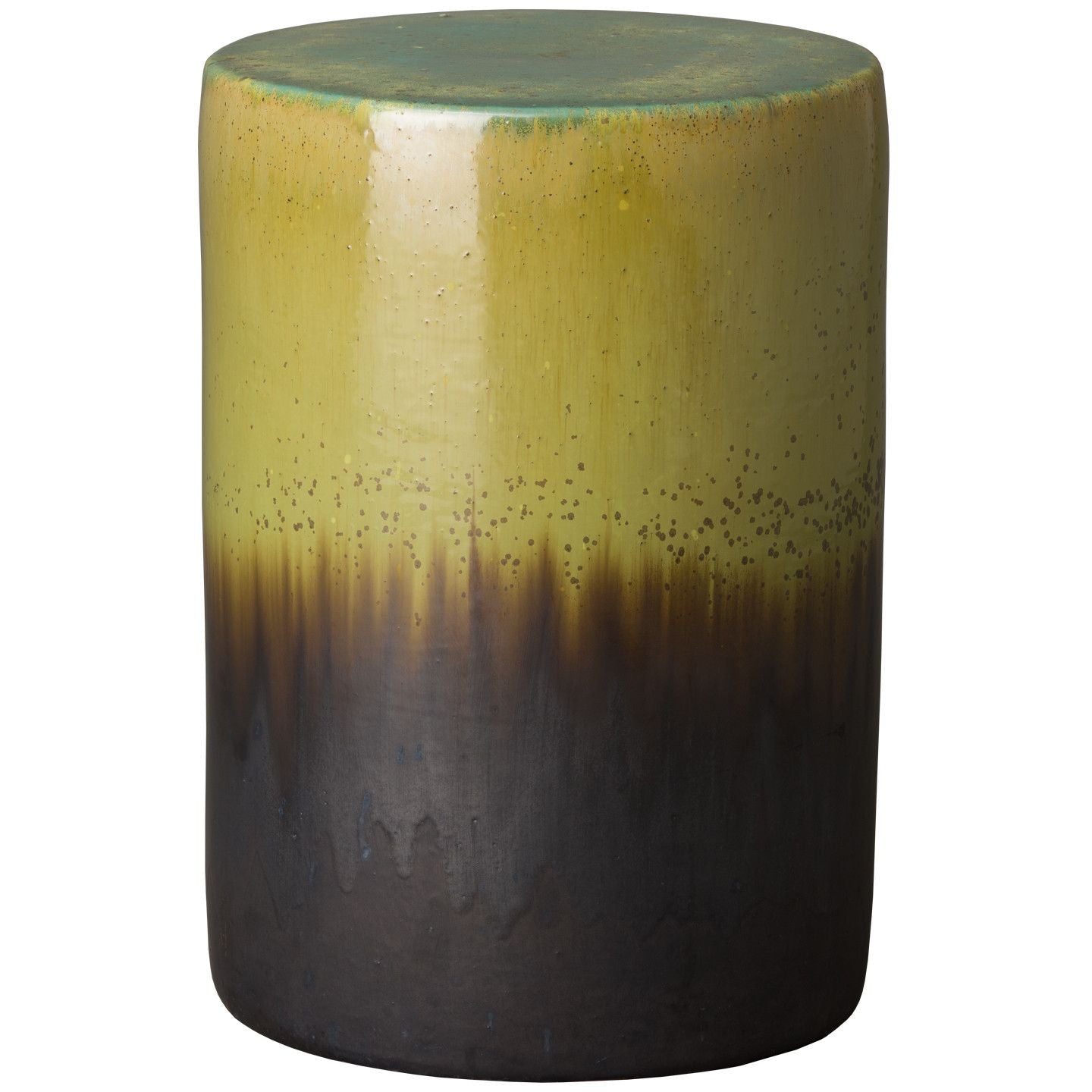Emissary Two-Tone 13"Dia Ceramic Garden Stool