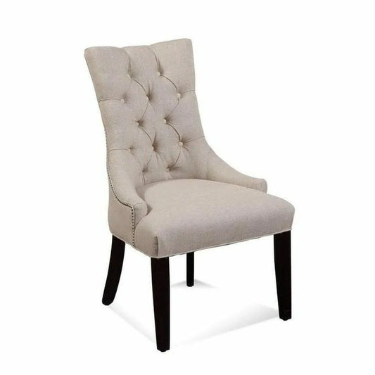 Upholstered Full Back Tufted Dining Armless Side Chair Dining Chairs Sideboards and Thangs By Bassett Mirror