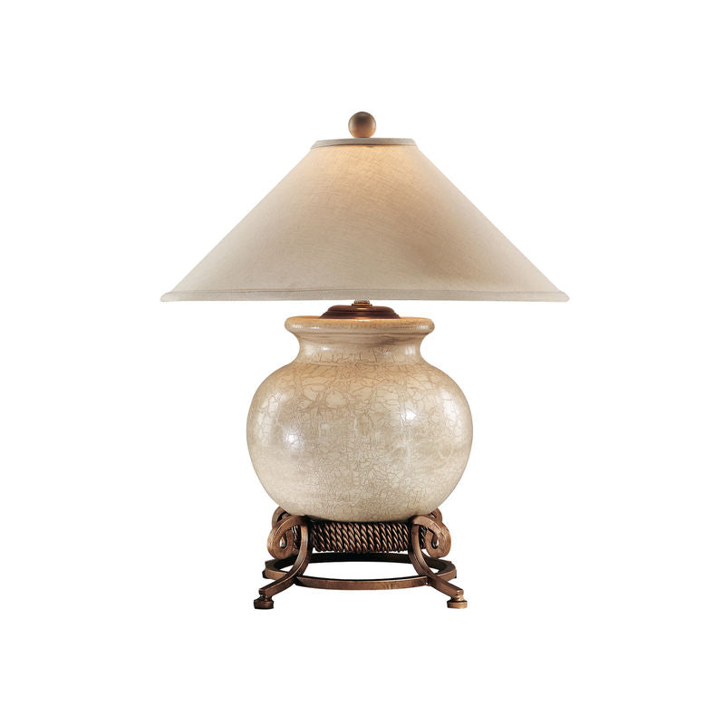 Wildwood Urn With Stand Porcelain Made Table Lamp