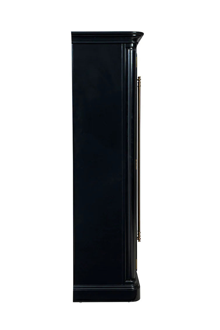 Furniture Classics Veneto Solid Wooden Black Bookcase
