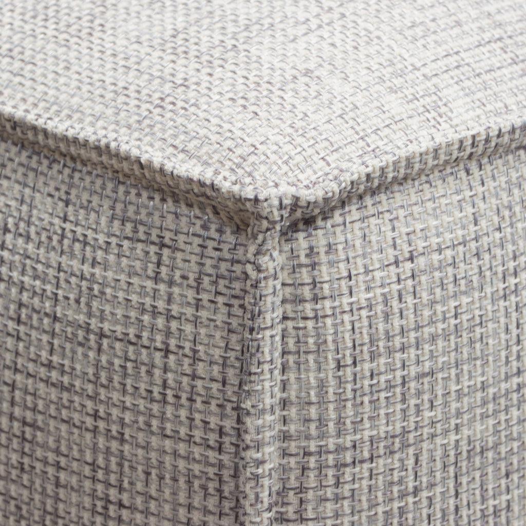 Vice Square Ottoman in Barley Fabric-Ottomans-Diamond Sofa-Sideboards and Things