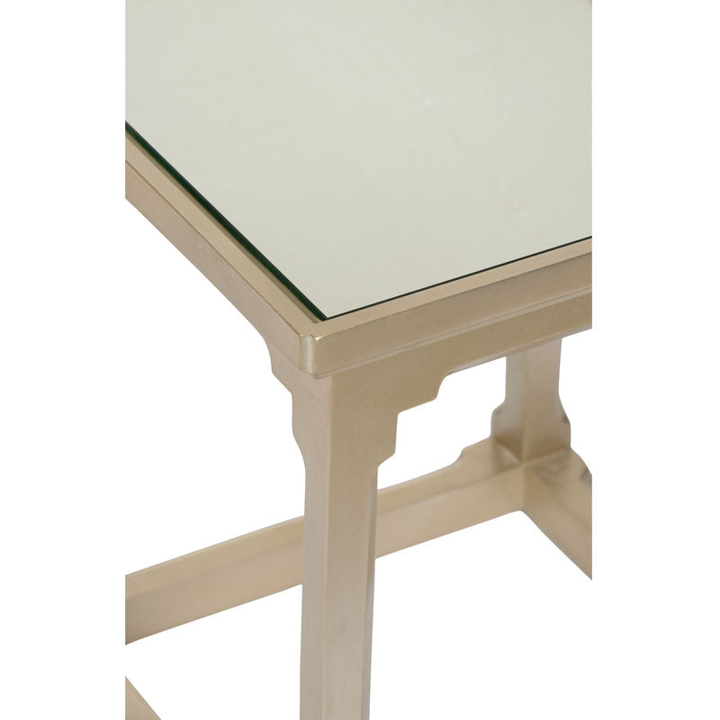 Vinh Mirrored Top Square Side Table-Side Tables-Wildwood-LOOMLAN