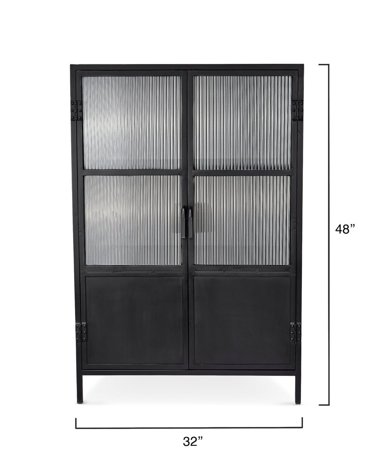 Jamie Young Vitrino Two Doors Black Bookcase