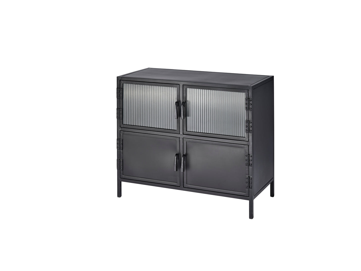 Jamie Young Vitrino Four Doors Black Cabinet