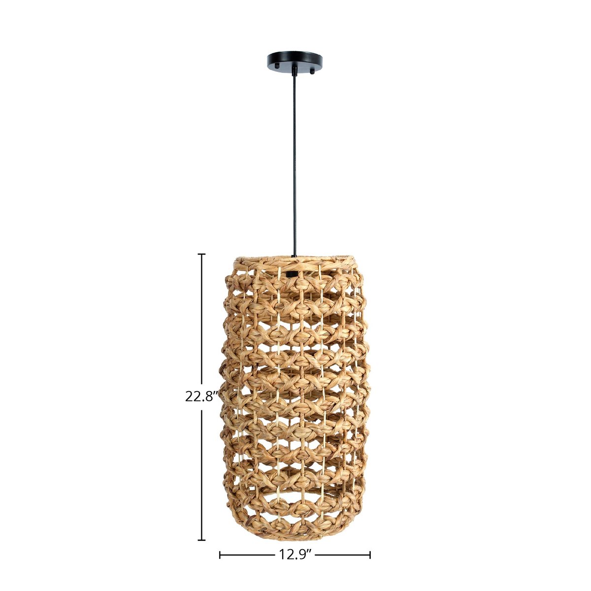 LH Home Water Hyacinth Long Chandelier