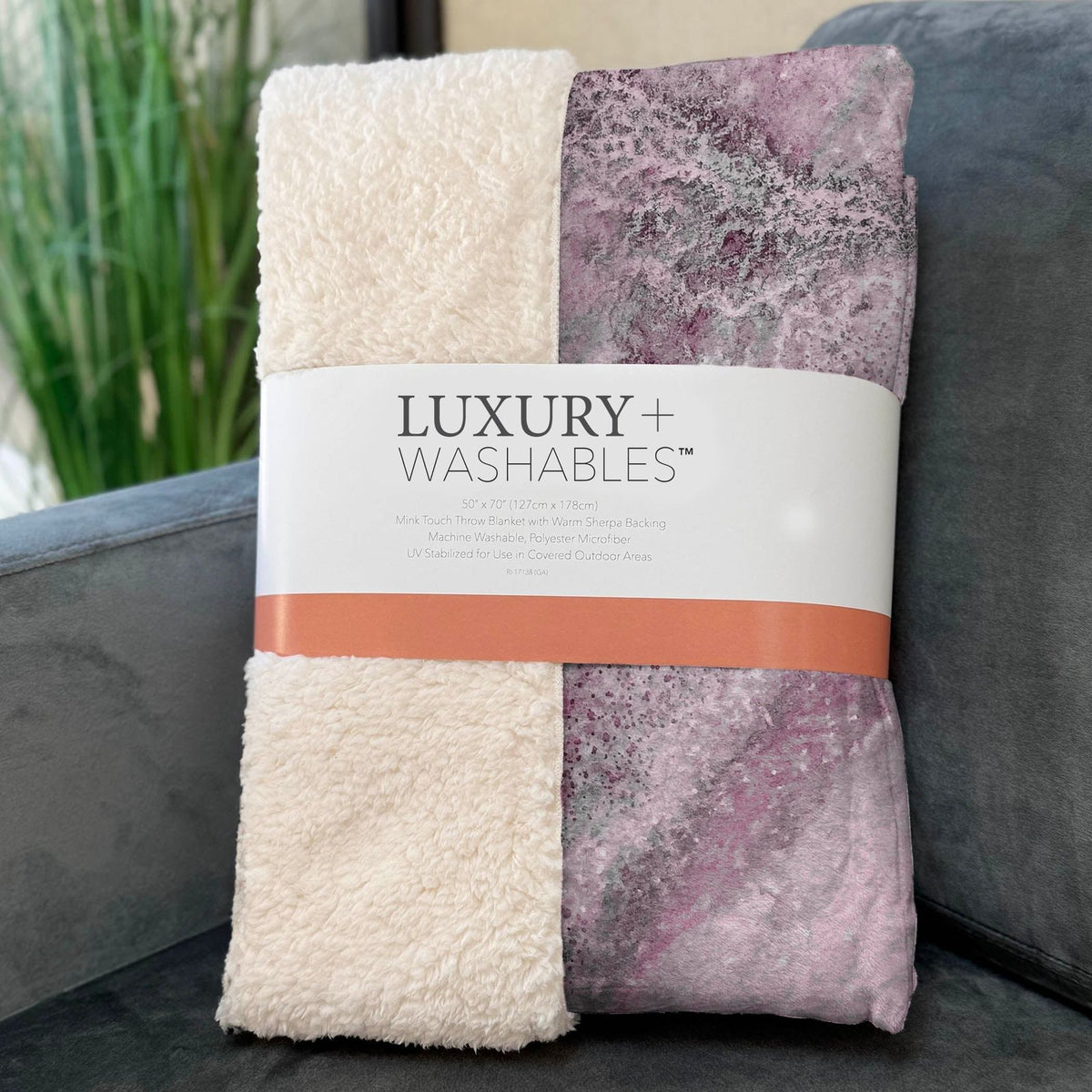 Addison Rugs Watercolors Pink Washable Indoor-Outdoor Rug