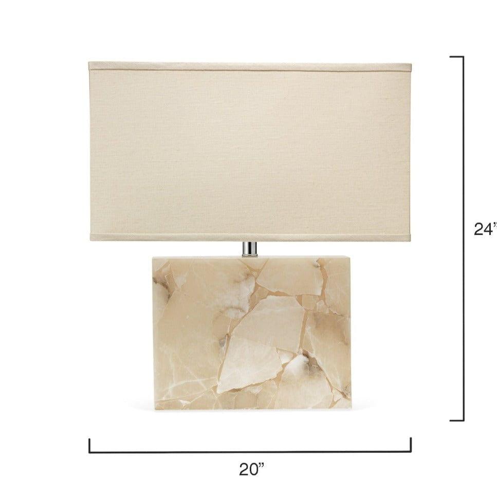 White Alabaster Borealis Table Lamp Table Lamps Sideboards and Things By Jamie Young