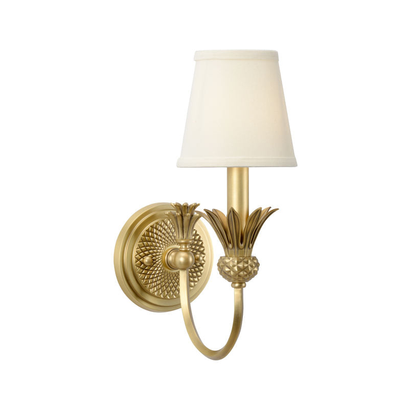 Willoughby Antique Brass Finish Wall Sconce-Wall Sconces-Wildwood-LOOMLAN